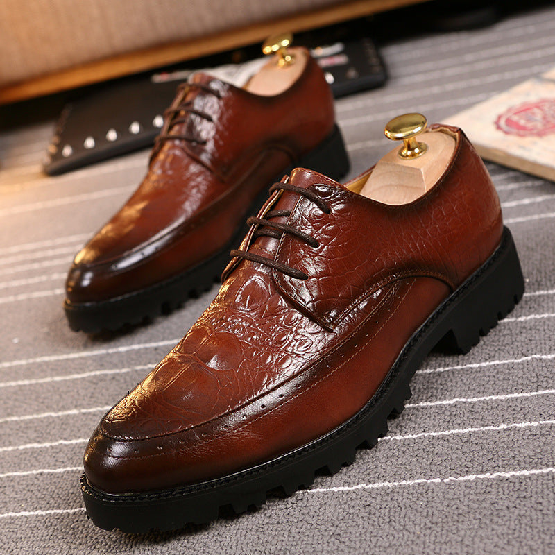 Trendy Mens Casual Height-increasing Shoes British Style