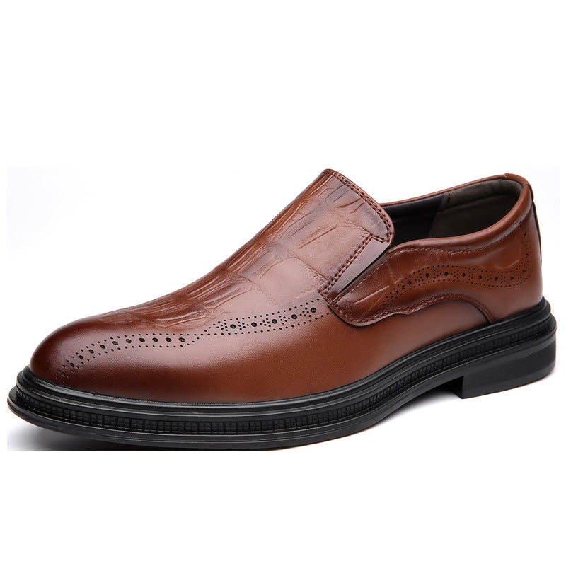 Mens Casual British-style Pointed Leather Shoes