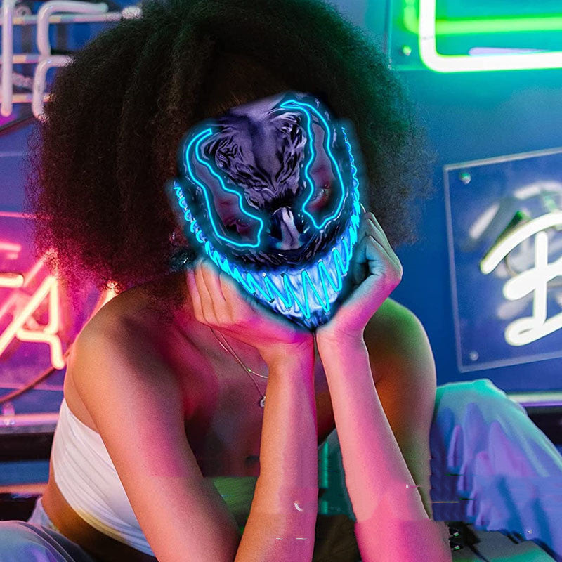 Movie Horror Funny Full Face LED Mask Props