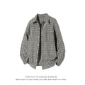 Mens Plus-Size Plaid Long-Sleeve Shirt