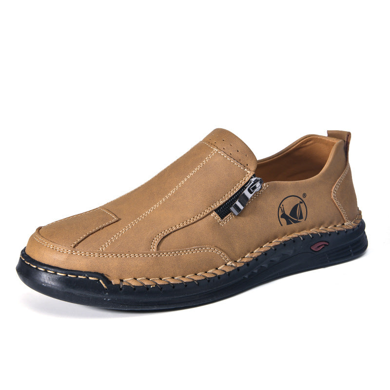 Mens Lace-up Leather Outdoor Casual Shoes