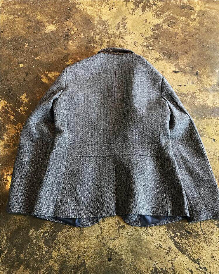 Autumn Winter Woolen American-style Retro Slim-fit Hunting Suit Casual Blazer