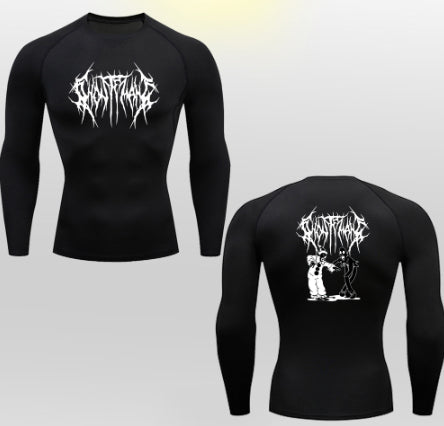 2D Printed Tights T-shirt Quick-drying High Elastic Sports Top Men's Workout Clothes