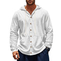 Relaxed-fit Mens Linen Casual Minimalist Long-sleeve Shirt