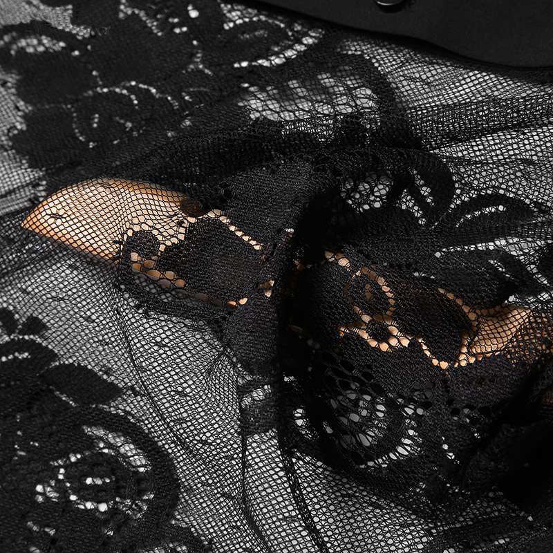 Mens Breathable Lace Long-Sleeve Mesh Shirt From Europe And The US