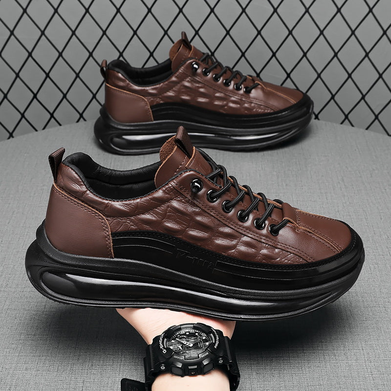 New Springautumn Mens Casual Shoes With Thick Soles