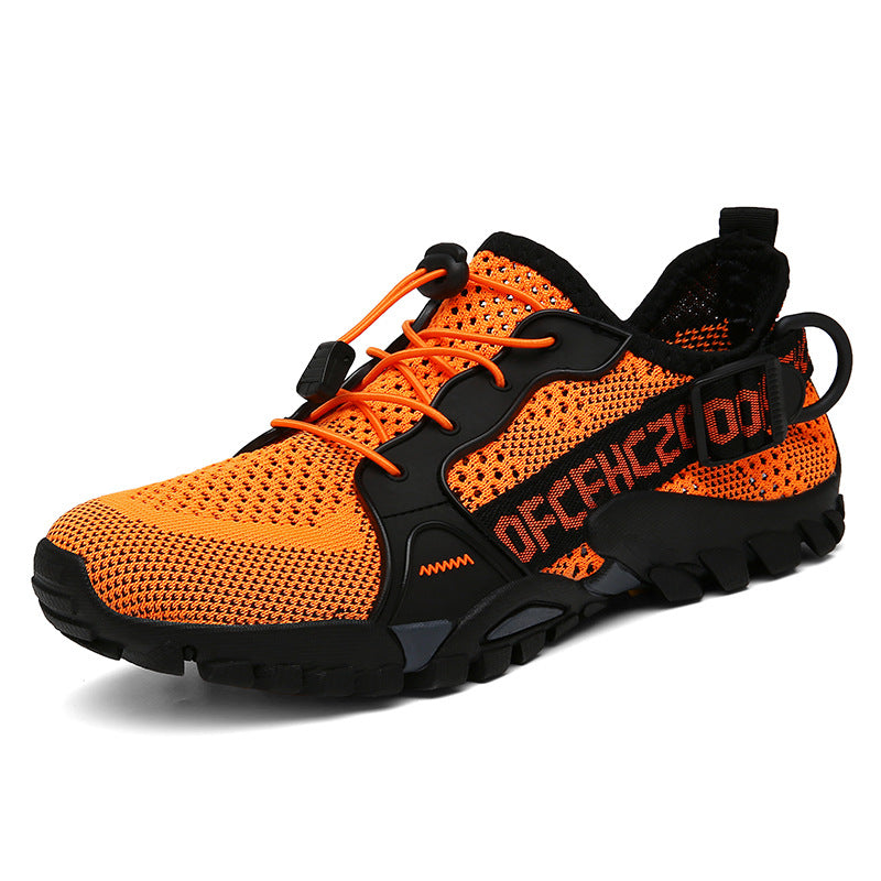 Mens Outdoor Flyknit Casual Hiking Shoes