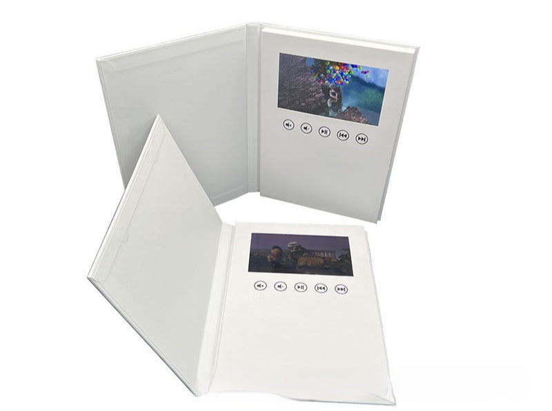 Brochure Paper Blank 7-inch Greeting Card White Hardcover Video Book