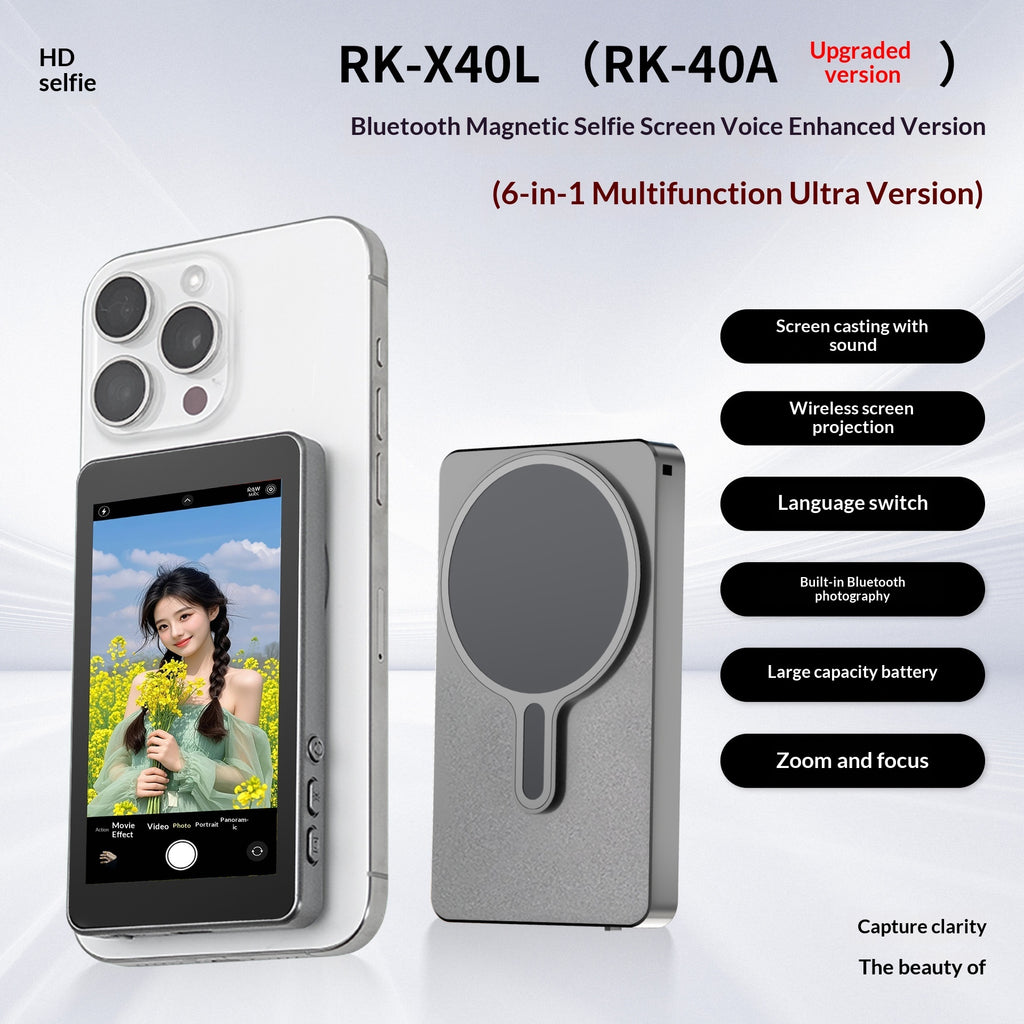 Mobile Phone Selfie Same-screen Magnetic Suction Display