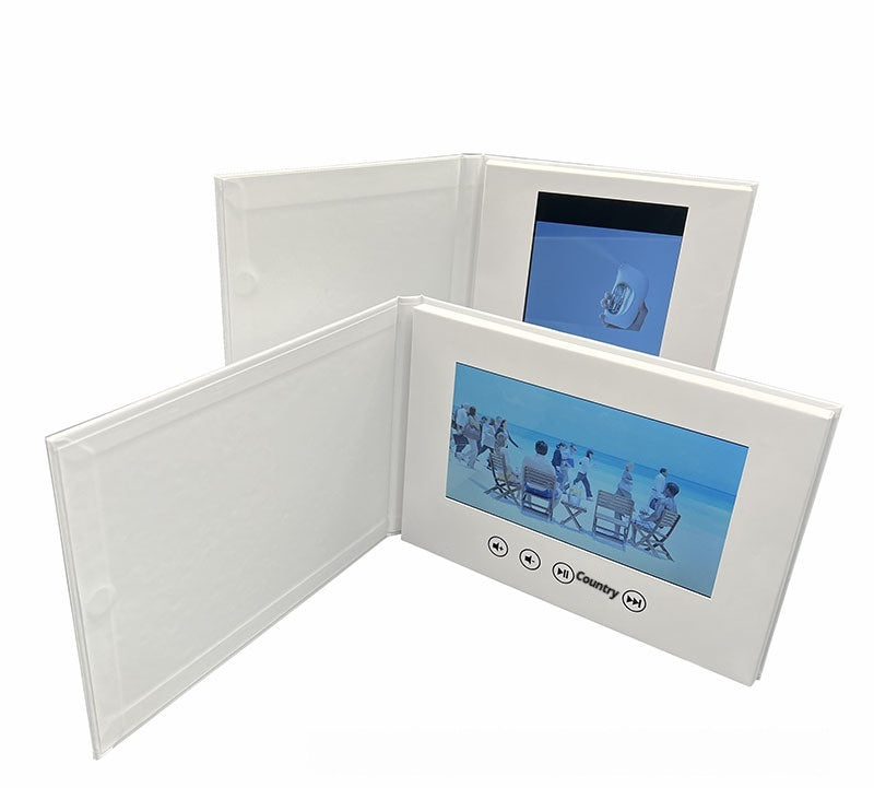 Brochure Paper Blank 7-inch Greeting Card White Hardcover Video Book