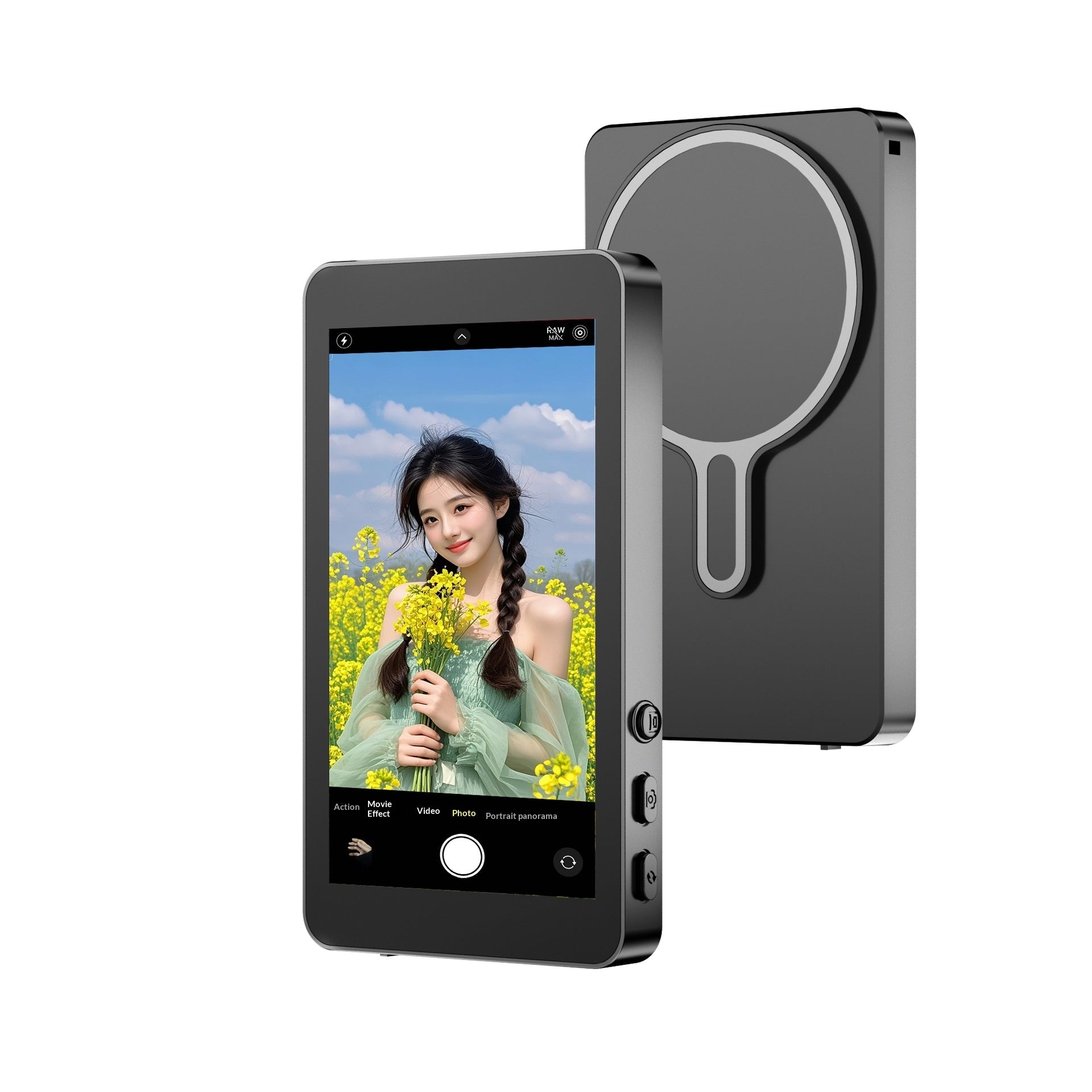Mobile Phone Selfie Same-screen Magnetic Suction Display