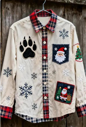 Fall Fashion Mens Christmas Floral Shirt