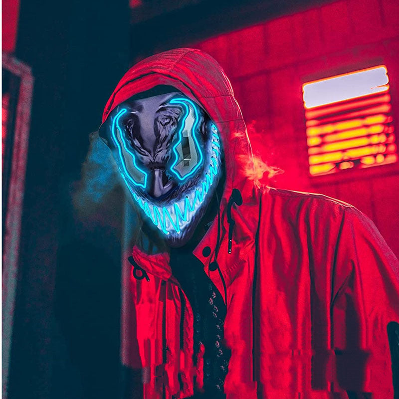 Movie Horror Funny Full Face LED Mask Props